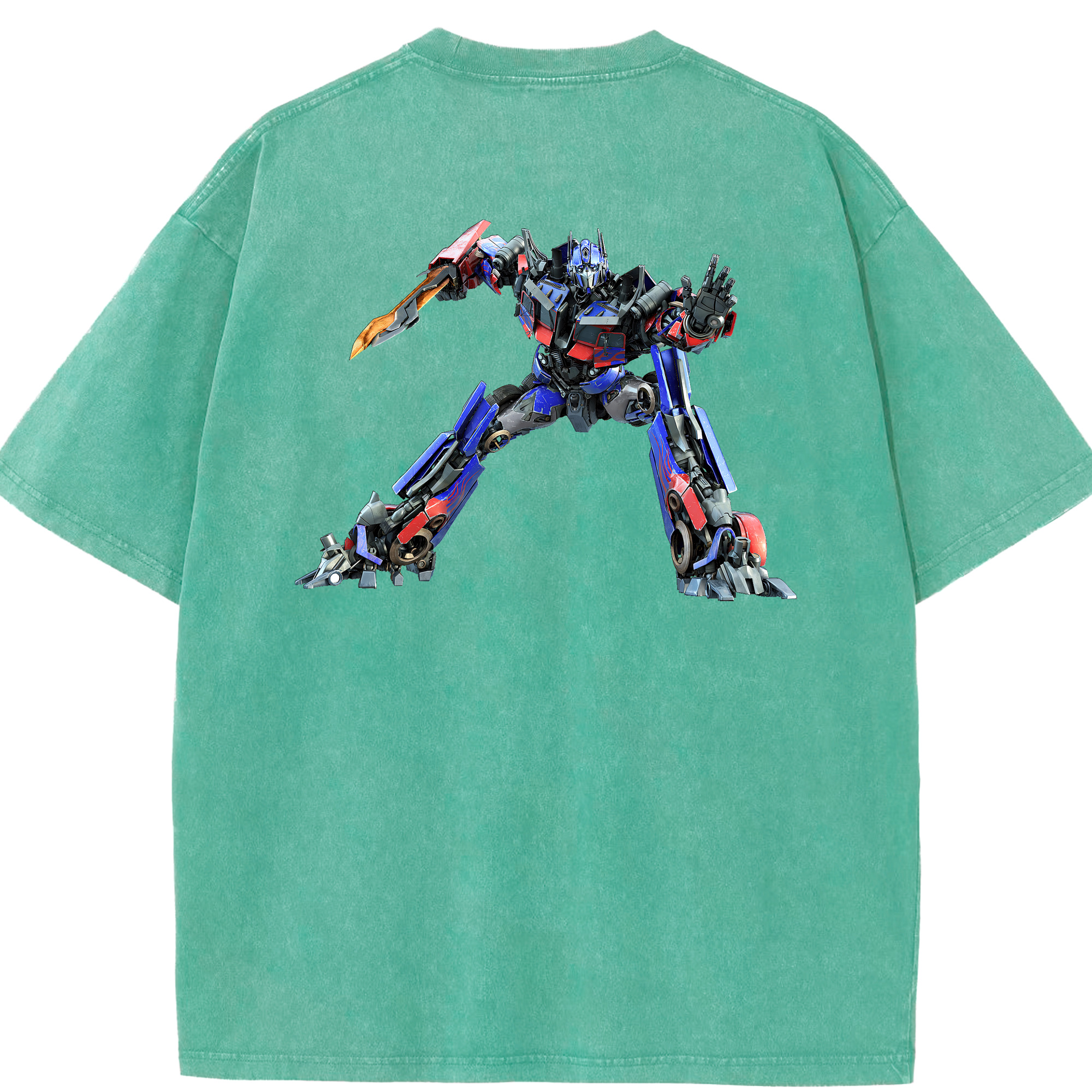 （画像用） Transformers トランスフォーマー 綿100% ヴィンテージ風 半袖Tシャツ（背面プリント）